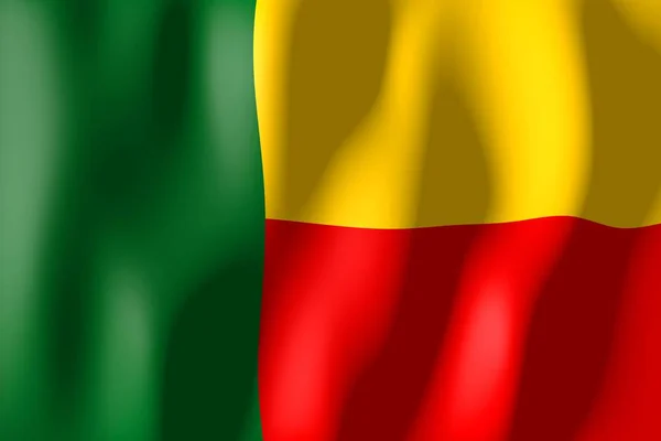 Benin Malzeme Bayrak Dokuma — Stok fotoğraf