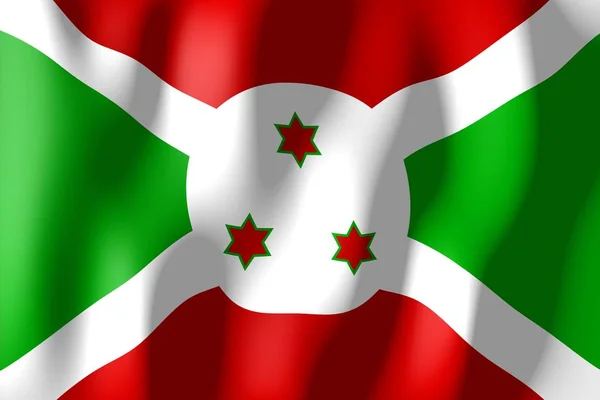 Бурундійський Ткацька Матеріал Прапор — стокове фото