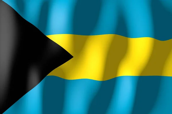 Bahamas Bandeira Material Tecelagem — Fotografia de Stock