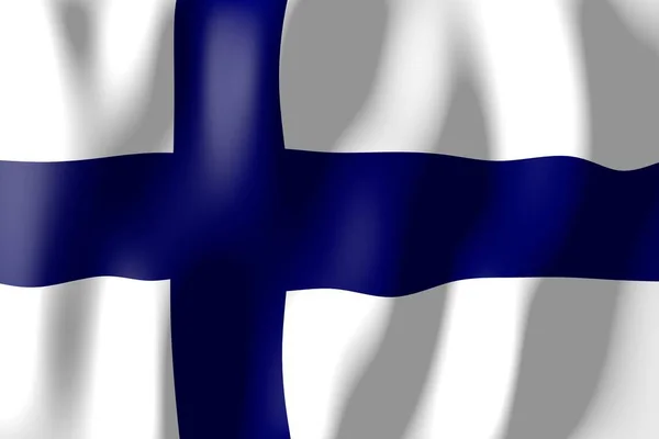 Finlandia Tejido Bandera Material — Foto de Stock
