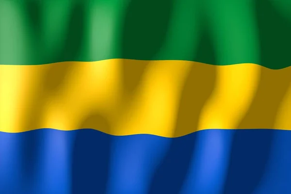 Gabon Malzeme Bayrak Dokuma — Stok fotoğraf