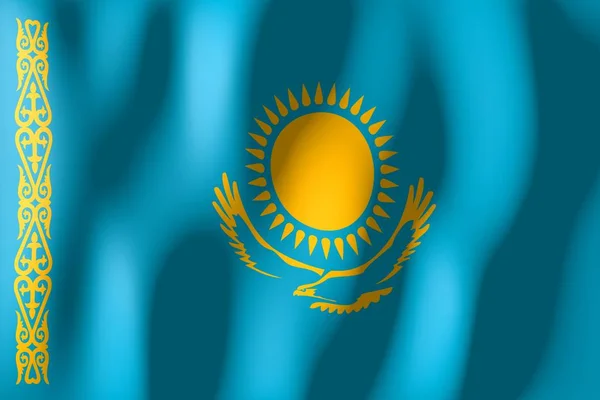 Kazachstan Weven Van Materiële Vlag — Stockfoto