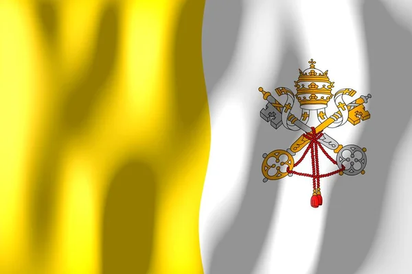 Vatican Weben Von Material Flagge — Stockfoto