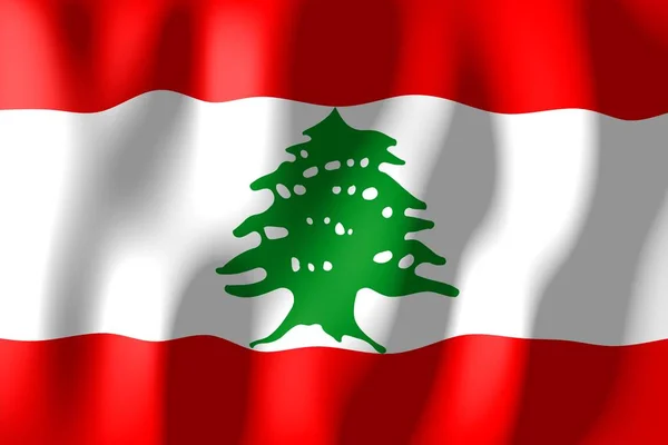 Libanon Weberei Material Flag — Stockfoto