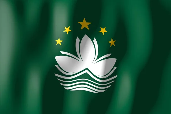 Macau Bandeira Material Tecelagem — Fotografia de Stock