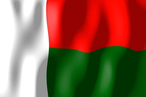 Мадагаскар Флаг Ткацкого Материала — стоковое фото