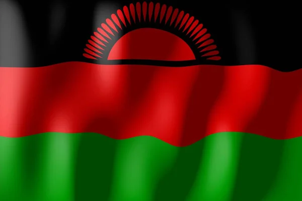 Malawi Vävning Material Flagga — Stockfoto