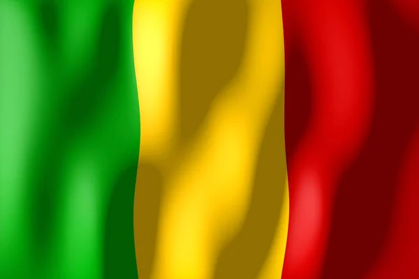 Mali Drapeau Matériel Tissage — Photo