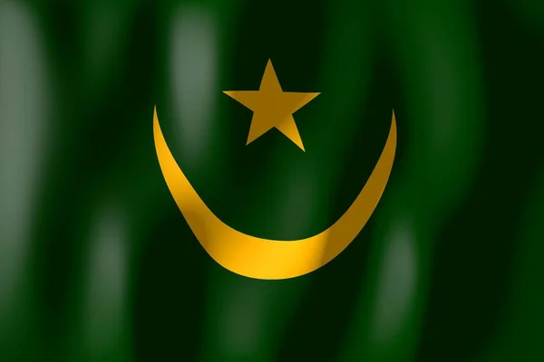 Mauritania Tejido Bandera Material — Foto de Stock