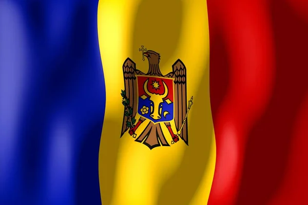 Mołdawia Tkania Materiał Niebieski — Zdjęcie stockowe