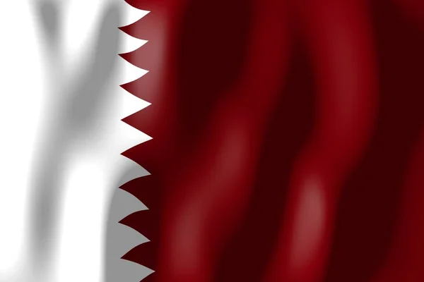 Qatar Weaving Material Flag — Stock Photo, Image