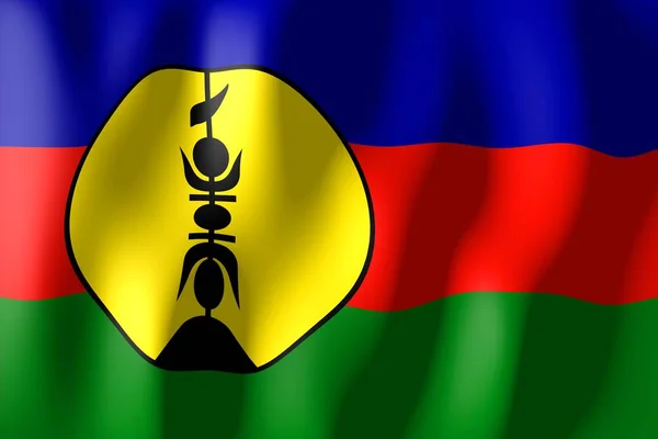 Nieuw Caledonië Weven Van Materiële Vlag — Stockfoto