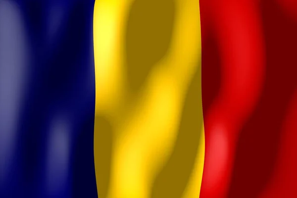 Romania Weaving Material Flag — Stock Photo, Image