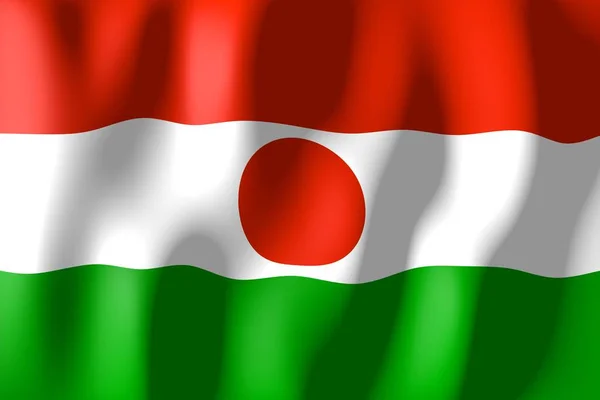 Niger Szövés Anyagi Zászló — Stock Fotó
