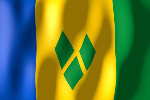 Saint Vincent Grenadines Weaving Material Flag — Stock Photo, Image