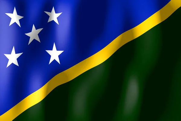 Solomon Islands Weben Von Material Flagge — Stockfoto