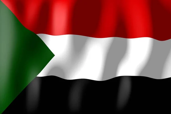Sudan Malzeme Bayrak Dokuma — Stok fotoğraf