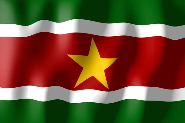 Suriname Weaving Material Flag — Stok Foto