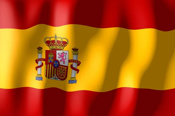 Espanha Bandeira Material Tecelagem — Fotografia de Stock