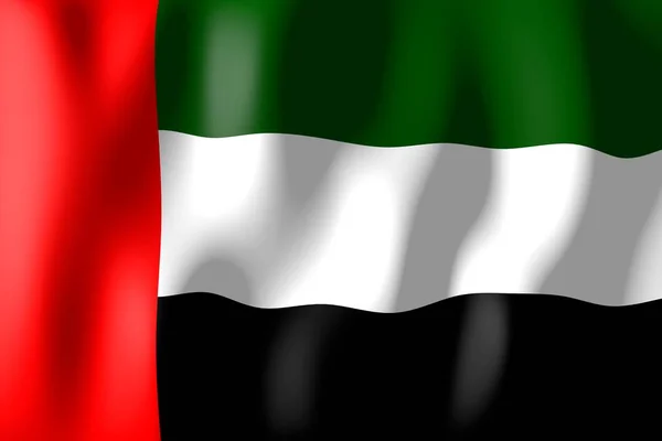 阿拉伯联合酋长国 编织材料旗子 — 图库照片