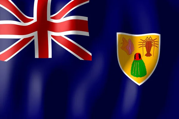 Islas Turcas Caicos Tejiendo Bandera Material — Foto de Stock
