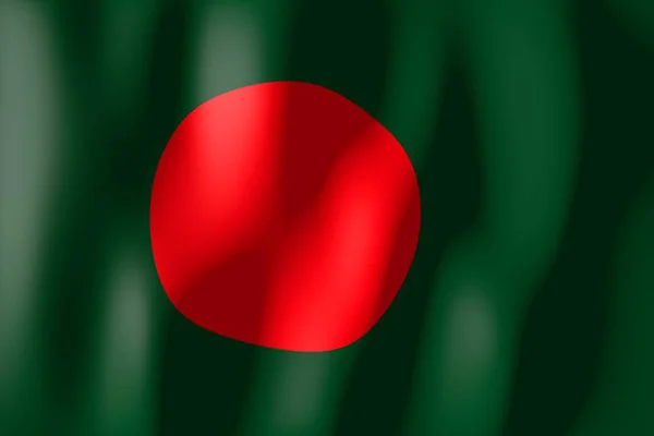 Bangladesh Bandeira Material Tecelagem — Fotografia de Stock