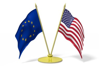 Avrupa Birliği ve ABD bayrağı