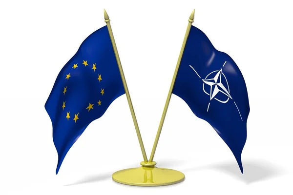 Bandera Unión Europea Otan — Foto de Stock