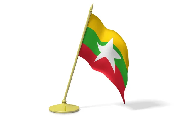 Флаг Мьянмы — стоковое фото