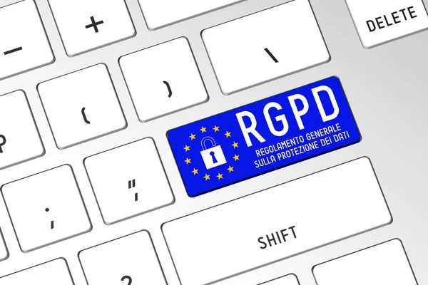 Rgpd Italian Gdpr English General Data Protection Regulation — Stock Photo, Image