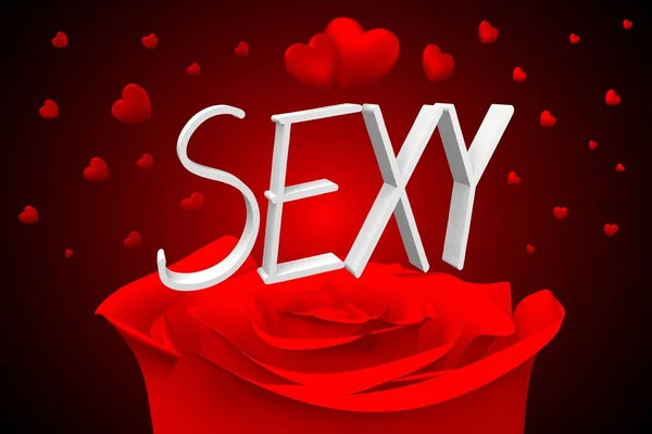 Ilustración Con Corazones Rosas Sexy —  Fotos de Stock