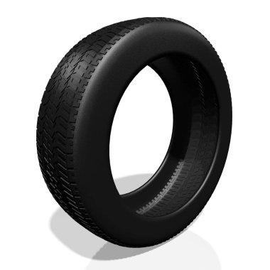 3D car tire - illustration