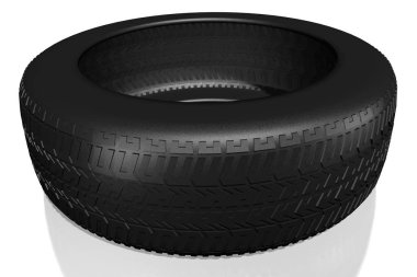 3D car tire - illustration