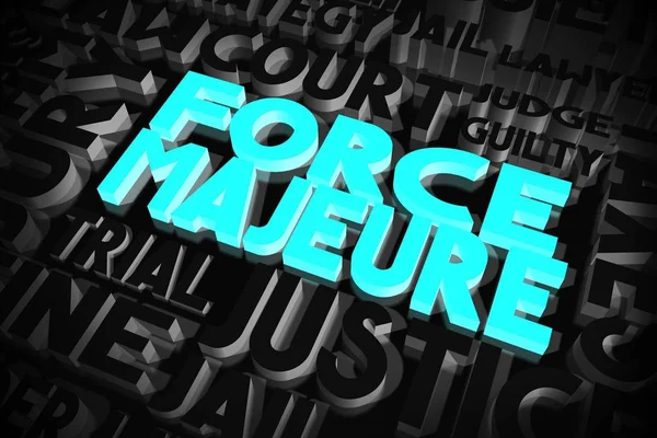 Force Majeure Typografiska Concept — Stockfoto