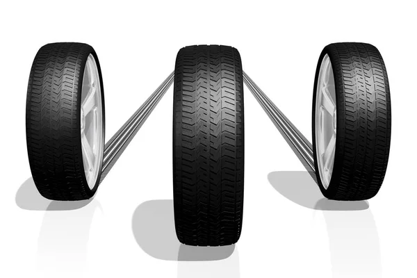 Wheels Tires Illustration — Stock Photo, Image