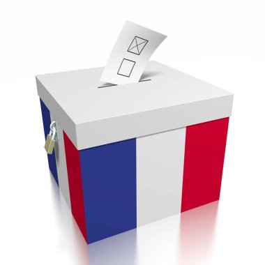 Voting in France - 3D illustration clipart
