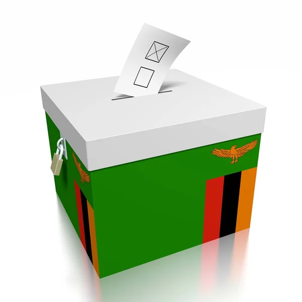 Votação Zâmbia Ilustração — Fotografia de Stock