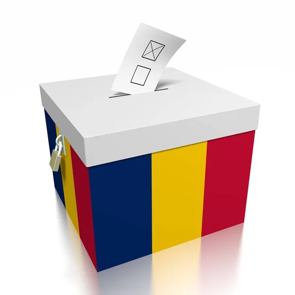 Voto Ciad Illustrazione — Foto Stock