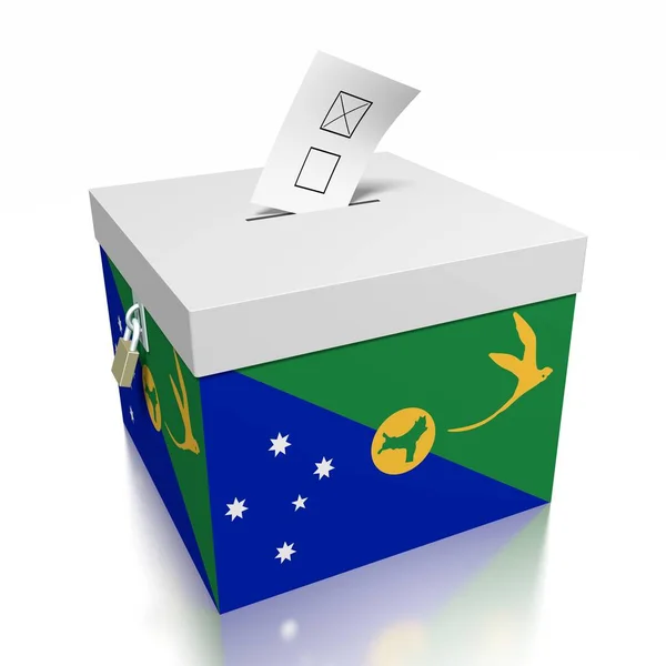 Votare Sull Isola Natale — Foto Stock