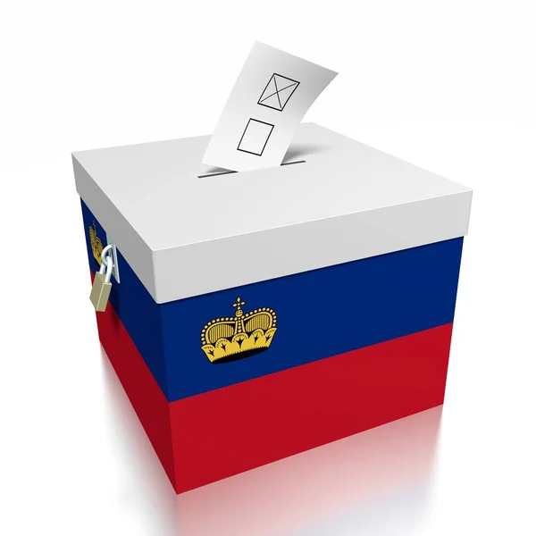 Votación Liechtenstein Ilustración — Foto de Stock