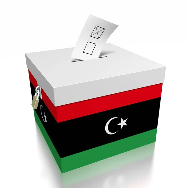 Voto Libia Illustrazione — Foto Stock