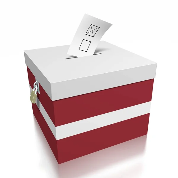 Głosowanie Łotwie Ilustracja — Zdjęcie stockowe