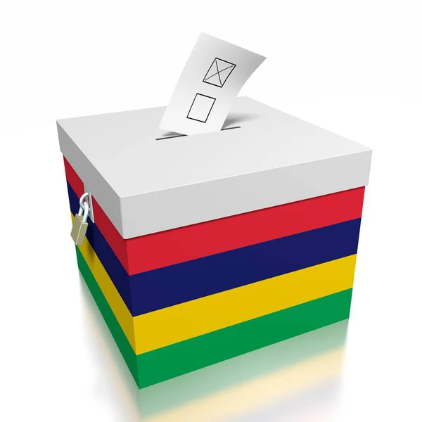 Głosowanie Mauritius Ilustracja — Zdjęcie stockowe