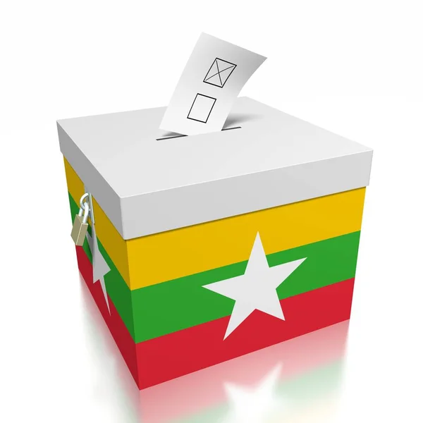 Głosowanie Myanmar Ilustracja — Zdjęcie stockowe