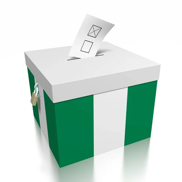 Votazione Nigeria Illustrazione — Foto Stock