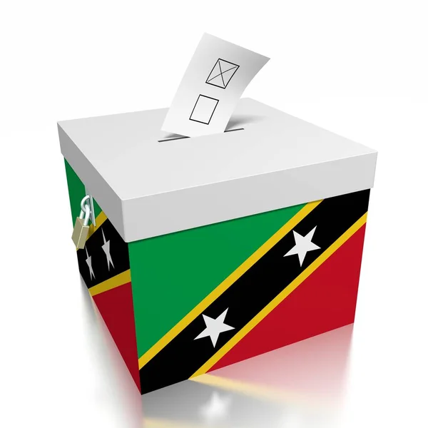 Voting Saint Kitts Nevis — Stock Photo, Image