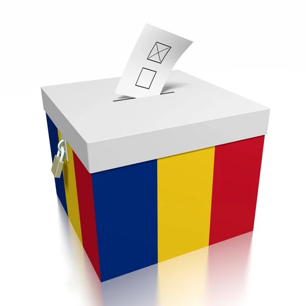 Voting Romania Illustration — Stock Photo, Image