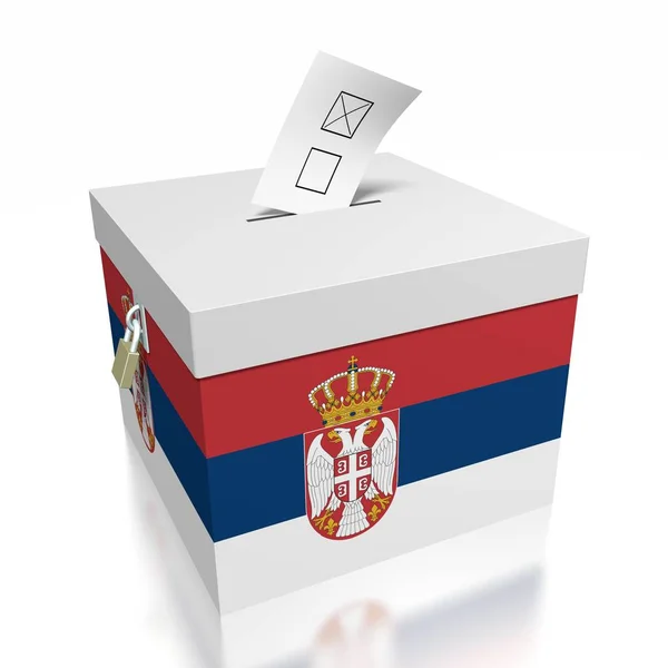 Hlasování Srbsku Ilustrace — Stock fotografie