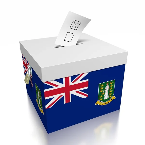 Głosowanie Brytyjskie Wyspy Dziewicze — Zdjęcie stockowe