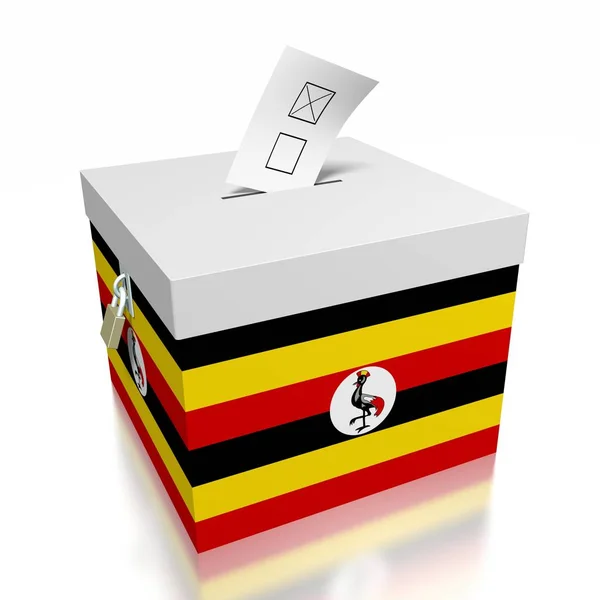 Głosowanie Ugandzie Ilustracja — Zdjęcie stockowe